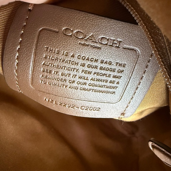 Coach Jordyn Backpack In Blocked Signature Canvas Gold Light Khaki Brown Multi - Picture 11 of 16